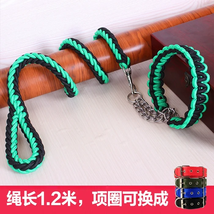 Dog Hand Holding Rope Medium Large Dog Golden Retriever Samoyed Alaska Dog Leash Adjustable Collar Dog Chain
