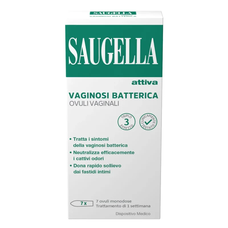 Saugella Attiva Vaginosi Batterica 7 Ovuli Vaginali
