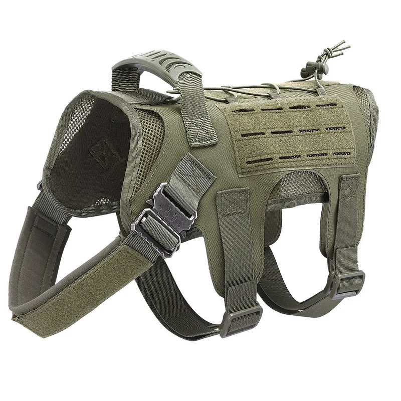 Dog Tactical Vest Medium-Sized Dog Large Dog German Shepherd Malinois Breathable Waterproof Outdoor Big Dog Training Dog Vest Chest Back