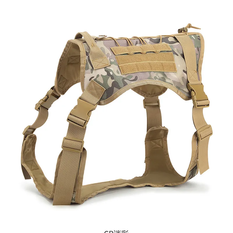 Tactical Dog Harness Military Pet German Shepherd Pet Training Vest Dog Harness and Leash Set for Small Medium Large Dogs