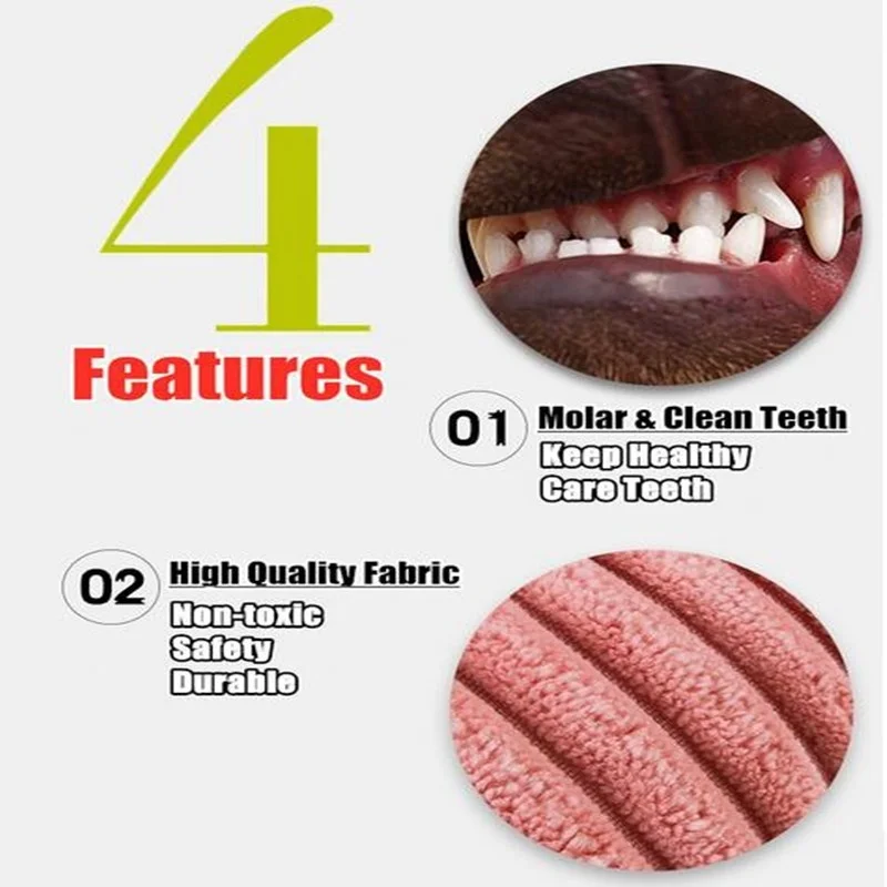 Dog Corduroy Toys Animal Shape Plush Squeaky Chew Bite Resistant Toy Pets Accessories Supplies for Small Large Dogs