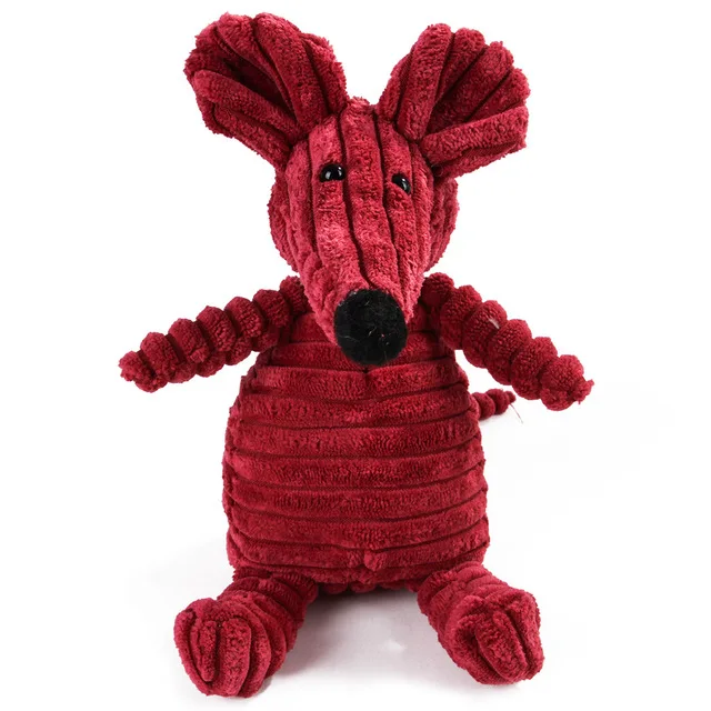 Dog Corduroy Toys Animal Shape Plush Squeaky Chew Bite Resistant Toy Pets Accessories Supplies for Small Large Dogs