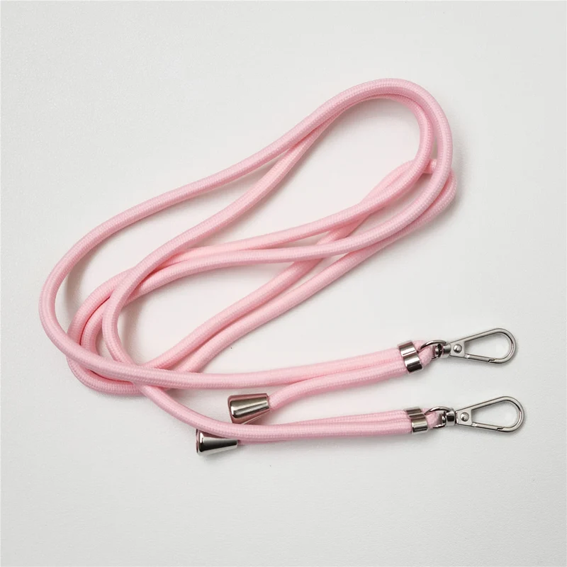 Dual Hook Crossbody Cord Lanyard For Mobile Phone Universal Adjustable Strap Bold 6mm Long Shoelace Clip Neck Hang Tether Rope