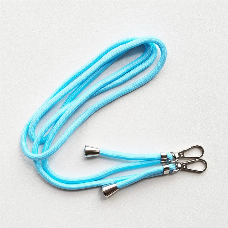 Dual Hook Crossbody Cord Lanyard For Mobile Phone Universal Adjustable Strap Bold 6mm Long Shoelace Clip Neck Hang Tether Rope