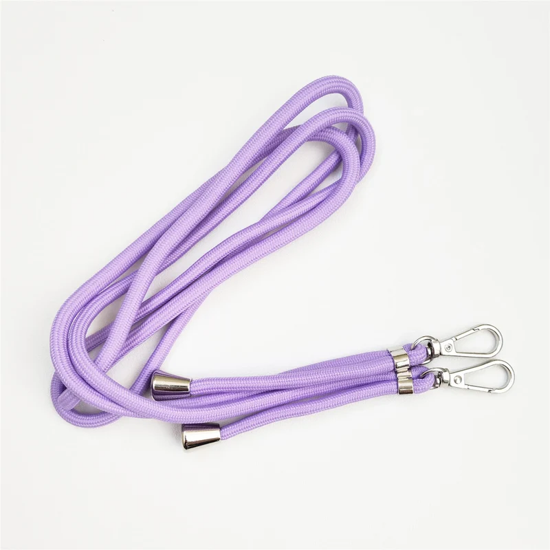 Dual Hook Crossbody Cord Lanyard For Mobile Phone Universal Adjustable Strap Bold 6mm Long Shoelace Clip Neck Hang Tether Rope