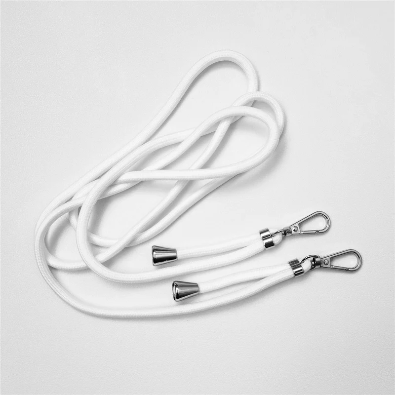 Dual Hook Crossbody Cord Lanyard For Mobile Phone Universal Adjustable Strap Bold 6mm Long Shoelace Clip Neck Hang Tether Rope