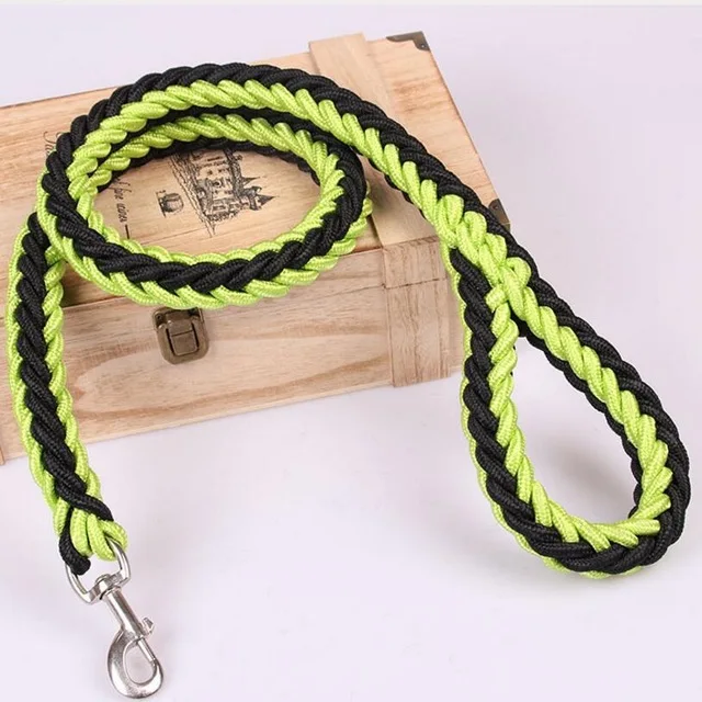 1.2M Length Large Dog Hand-knitted Leash Nylon Rope iron Buckle Pet Traction Rope For Big breed dogs Pet Traction Rope Firm