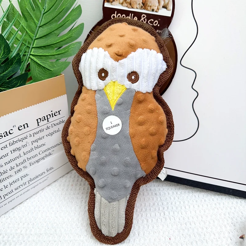 Godog/Beanie Velvet/Export Tail Single Dog Sound Toy Ringing Paper BB Called Airbag Dinosaur Stuffed Bite-Resistant