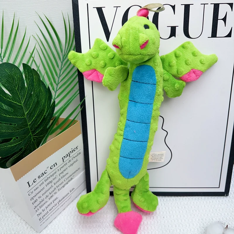Godog/Beanie Velvet/Export Tail Single Dog Sound Toy Ringing Paper BB Called Airbag Dinosaur Stuffed Bite-Resistant