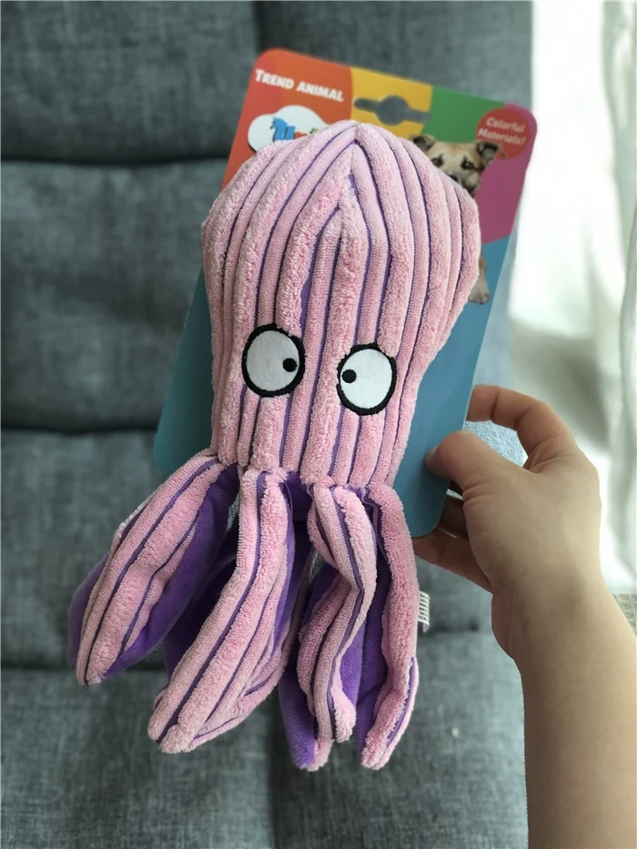Marine Animal Series Pet Dog Plush Sound Toy Octopus Whale Crab Bite Accompany Foreign Trade Original Order