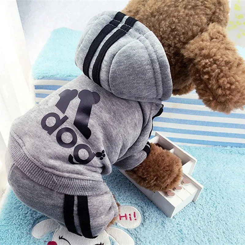 Clothes For Small Dogs Autumn Winter Warm Puppy Pet Cat Coat Jacket Sport Dog Jumpsuits Chihuahua French Bulldog Clothing Outfit
