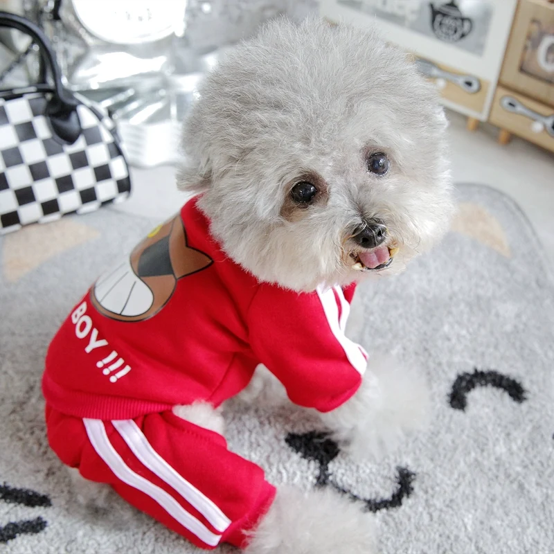Pet Trendy Four-Legged Pet Clothing Pet Bichon Pomeranian Schnauzer Small Size Dogs Puppy Poodle Dog Clothes Spring and Autumn Clothing