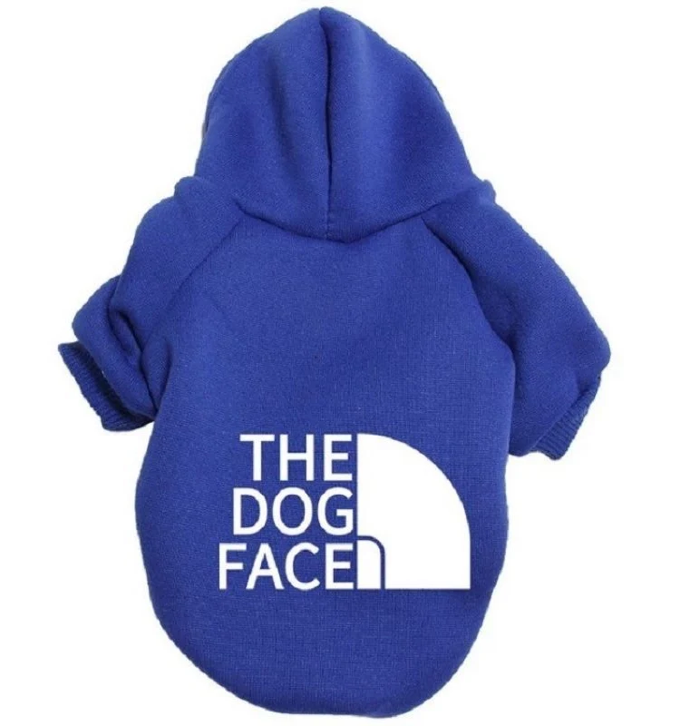 Cat Size Dog Pet Clothing Dog Clothes Dogface Pet Dog Fashion Printed Velvet Sweatshirt with Hat