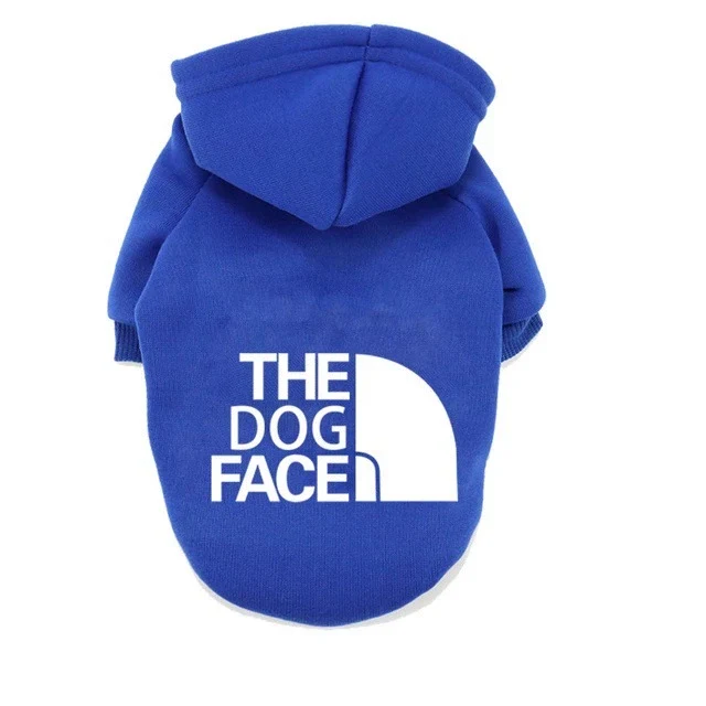 Cat Size Dog Pet Clothing Dog Clothes Dogface Pet Dog Fashion Printed Velvet Sweatshirt with Hat