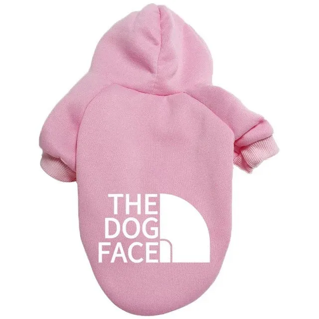 Cat Size Dog Pet Clothing Dog Clothes Dogface Pet Dog Fashion Printed Velvet Sweatshirt with Hat
