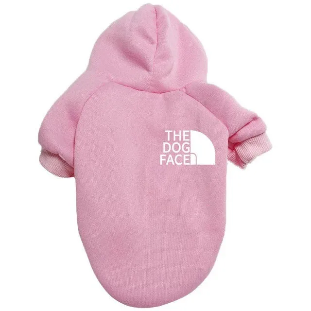 Cat Size Dog Pet Clothing Dog Clothes Dogface Pet Dog Fashion Printed Velvet Sweatshirt with Hat