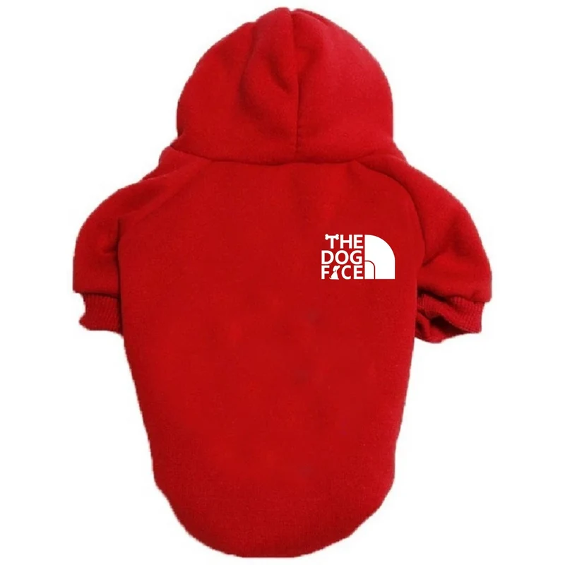 Cat Size Dog Pet Clothing Dog Clothes Dogface Pet Dog Fashion Printed Velvet Sweatshirt with Hat