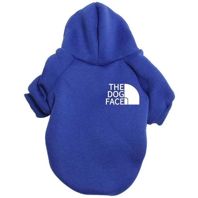Cat Size Dog Pet Clothing Dog Clothes Dogface Pet Dog Fashion Printed Velvet Sweatshirt with Hat