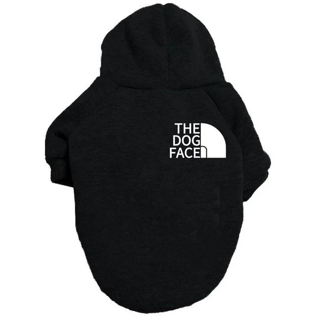 Cat Size Dog Pet Clothing Dog Clothes Dogface Pet Dog Fashion Printed Velvet Sweatshirt with Hat