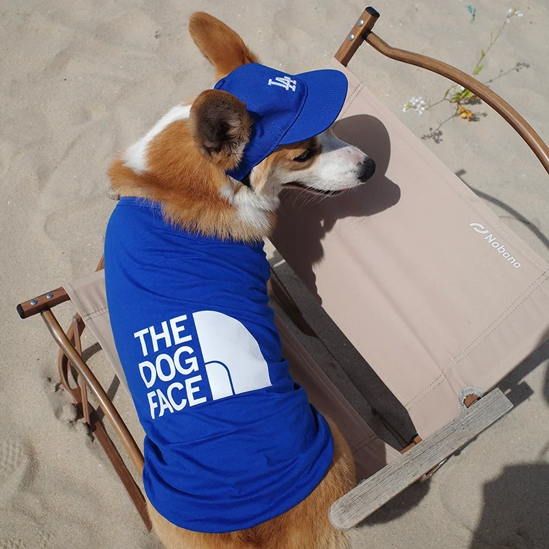 Pet Sleeveless Breathable Vest Spring and Summer Clothes Anti-Hair Loss Fat Dog Shaving Sun Protection Clothing Trendy Sports T-shirt Corgi