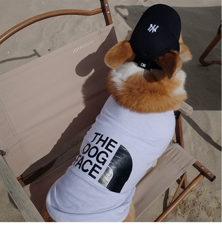 Pet Sleeveless Breathable Vest Spring and Summer Clothes Anti-Hair Loss Fat Dog Shaving Sun Protection Clothing Trendy Sports T-shirt Corgi