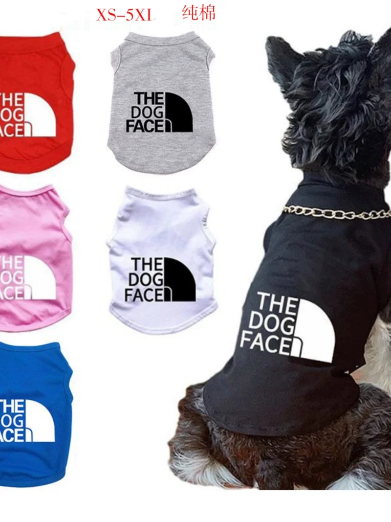 Cross-Border High Quality Dog Face Vest Summer Thin Dog Vest Jarre Aero Bull Pug Teddy Size Dog Pet Clothes