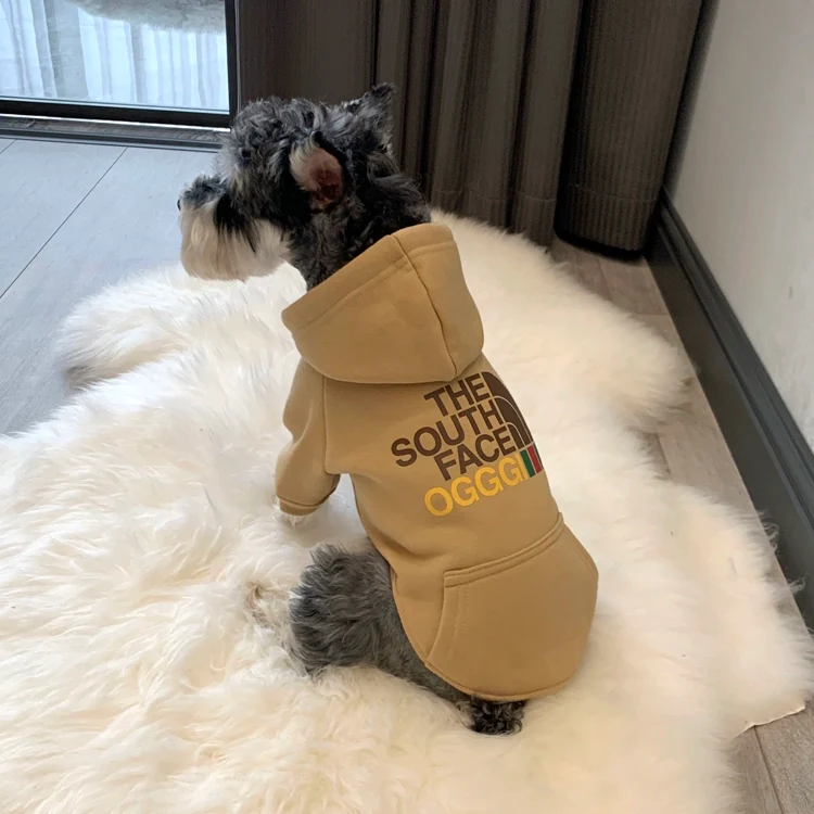 Pet Dog Winter Clothes Schnauzer Teddy Bichon Pomeranian Small Dog Cat Fleece Warm Fashion Brand Sweater