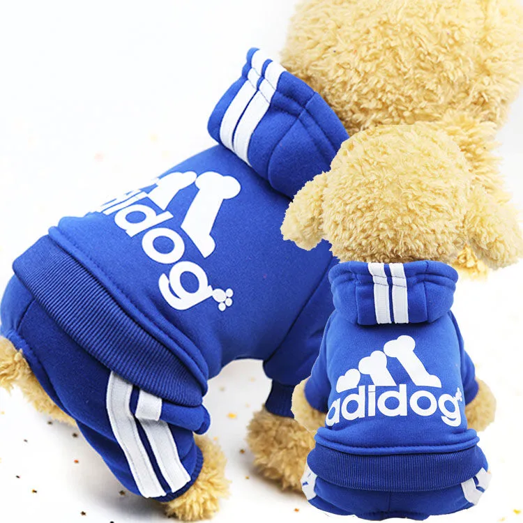 Adidog Clothes Autumn and Winter New Pet Clothes Small Medium Clothes Luxury Dog Puppy Chihuahua Pet Warm Four-Legged Sweater
