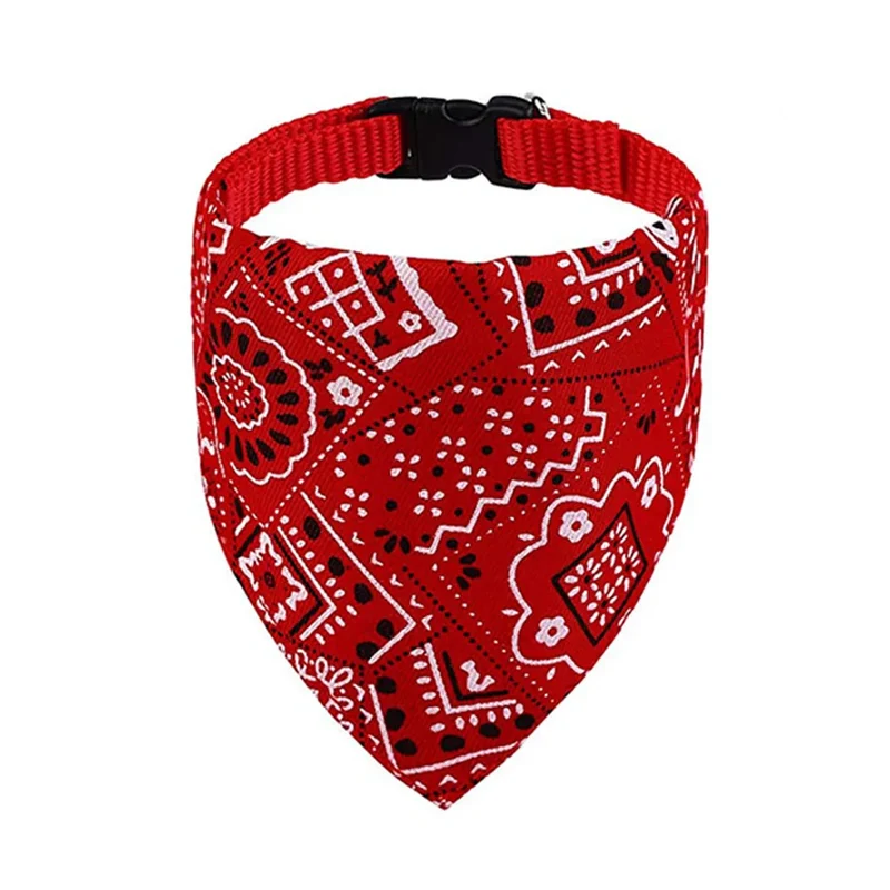 Pet Bandana Collar Scarf for Dogs Puppy & Cat Small Medium Large Dogs Adjustable Collars Red Blue Black Pink Stylish Dog Collar