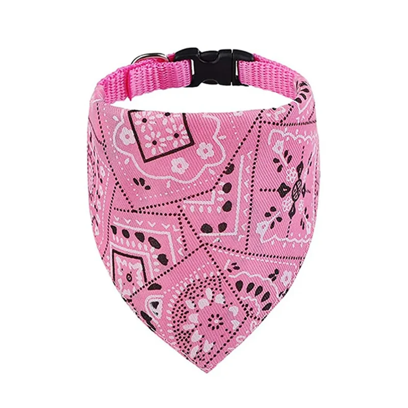 Pet Bandana Collar Scarf for Dogs Puppy & Cat Small Medium Large Dogs Adjustable Collars Red Blue Black Pink Stylish Dog Collar