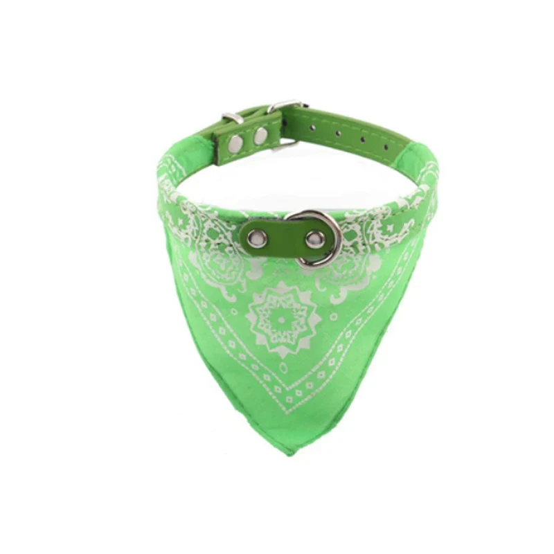 Cute Adjustable Small Dog Collars Puppy Pet Slobber Towel Outdoor Cat Collar Print Scarf Design Dog Collar Neckerchief