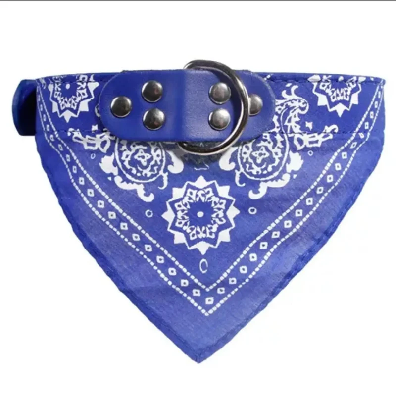 Cute Adjustable Small Dog Collars Puppy Pet Slobber Towel Outdoor Cat Collar Print Scarf Design Dog Collar Neckerchief