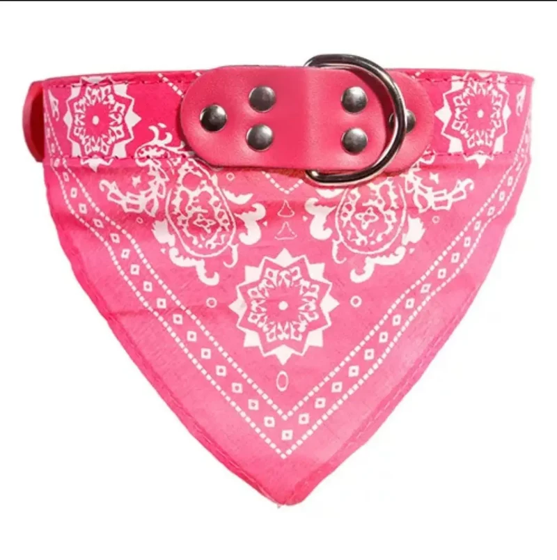 Cute Adjustable Small Dog Collars Puppy Pet Slobber Towel Outdoor Cat Collar Print Scarf Design Dog Collar Neckerchief