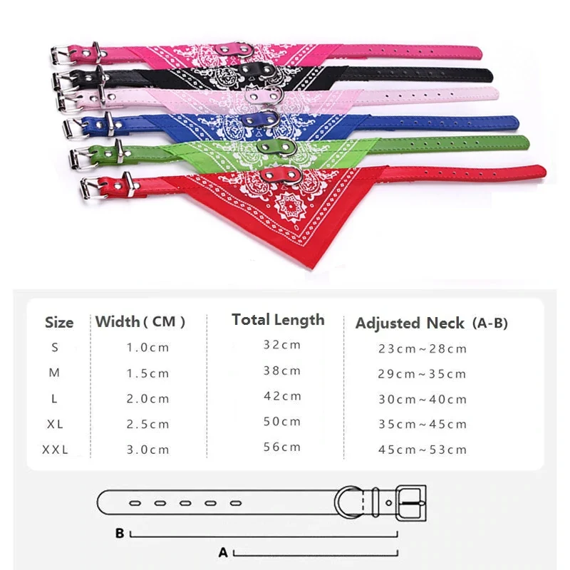 Cute Adjustable Small Dog Collars Puppy Pet Slobber Towel Outdoor Cat Collar Print Scarf Design Dog Collar Neckerchief