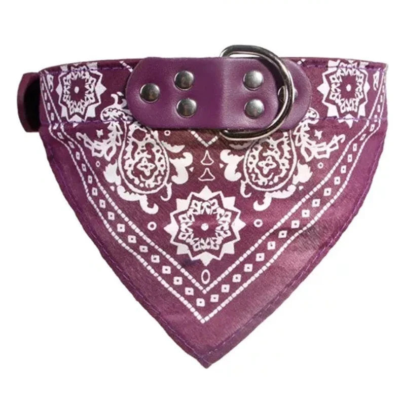 Cute Adjustable Small Dog Collars Puppy Pet Slobber Towel Outdoor Cat Collar Print Scarf Design Dog Collar Neckerchief