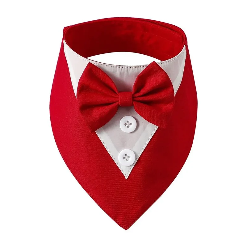 Comfortable Fashion Adjustable Tuxedo Bow Ties Pet Saliva Towel Formal Tie Bow Tie Collar Dog Necktie