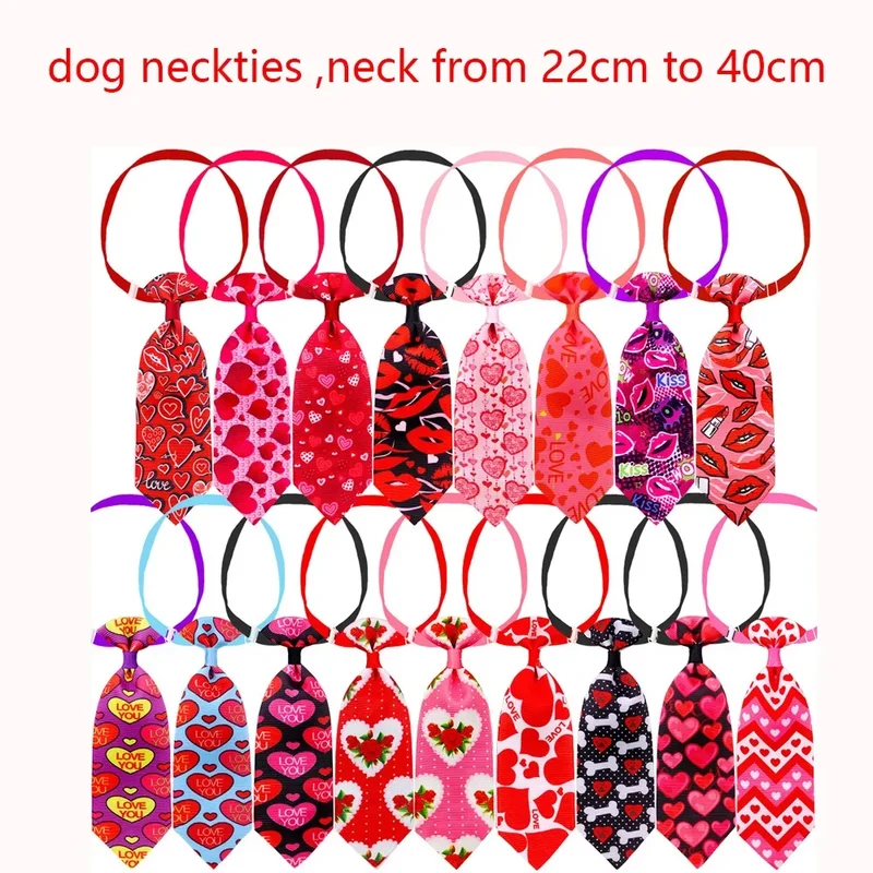 10pcs Valentine's Day Pet Supplies Pet Dog Cat Bowtie Dog Collar Pink Small Dog Hair Accessories Pet Bow Ties For Small Dogs