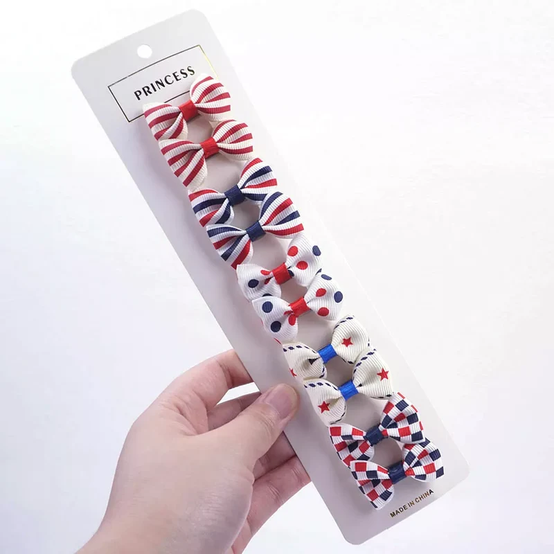13 Kinds Of Style Dog Hair Bows Brand New Pet Grooming Accessories 10 Pcs/Lot Ribbon Bow With Alligator Clip Pet Christmas Gifts