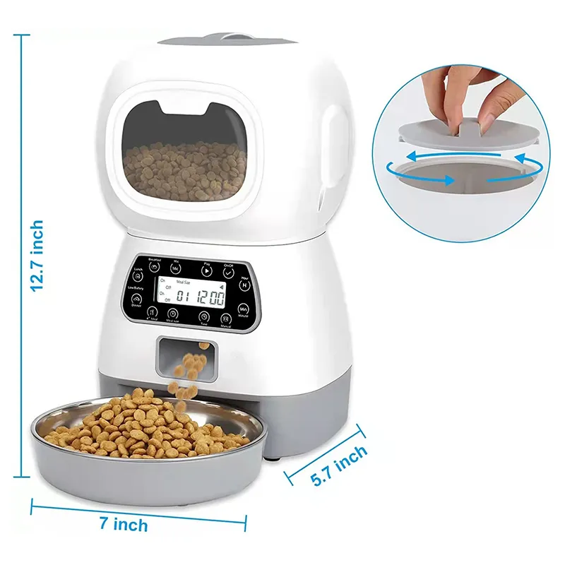 3.5L Automatic Pet Feeder Smart Food Dispenser For Dog Cat Bowl Timer Robot Pet Feeding Water Dispenser Auto Sensor Cat Fountain