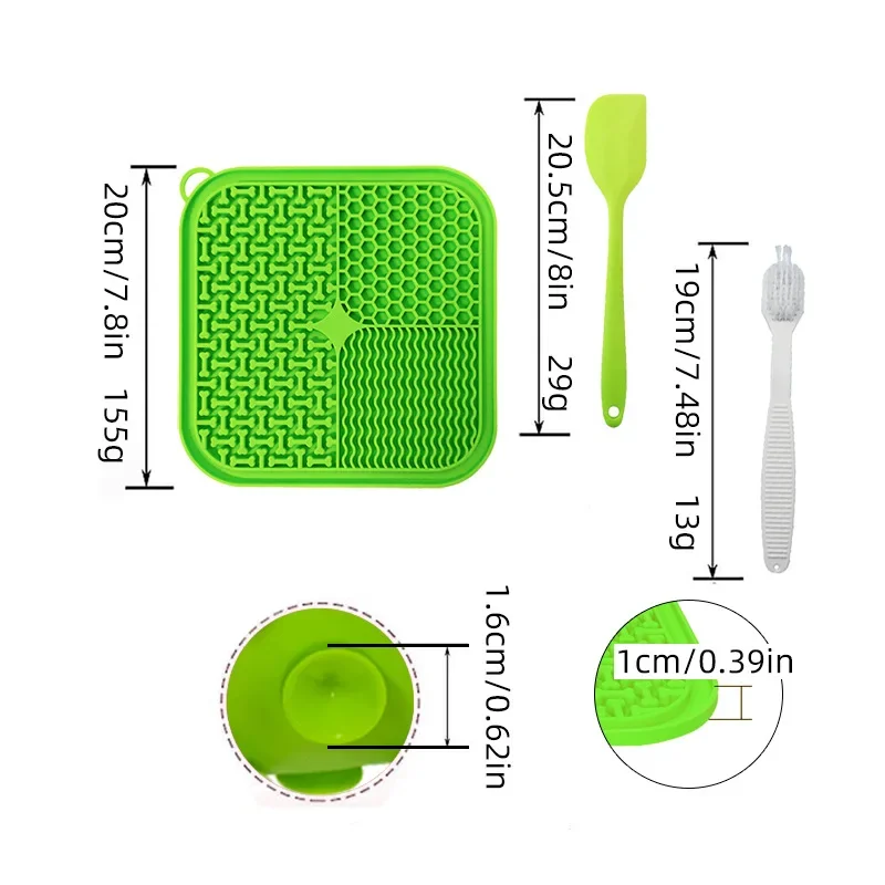 Cat Dog Slow Food Mat Pet Lick Silicone Mat Dog Feeder Supplies Suction Cup Slow Food Mat Dog Bathing Distraction