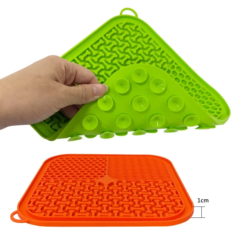 Cat Dog Slow Food Mat Pet Lick Silicone Mat Dog Feeder Supplies Suction Cup Slow Food Mat Dog Bathing Distraction