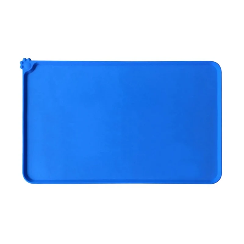 Silicone Pet Food Mat with High Lips Non-Stick Waterproof Dog Cat Food Feeding Pad Puppy Feeder Bowl Placemat Tray Placemat