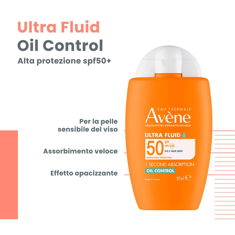 Eau Thermale Avène Ultra Fluid Invisibile Alta Protezione Spf50 50ml