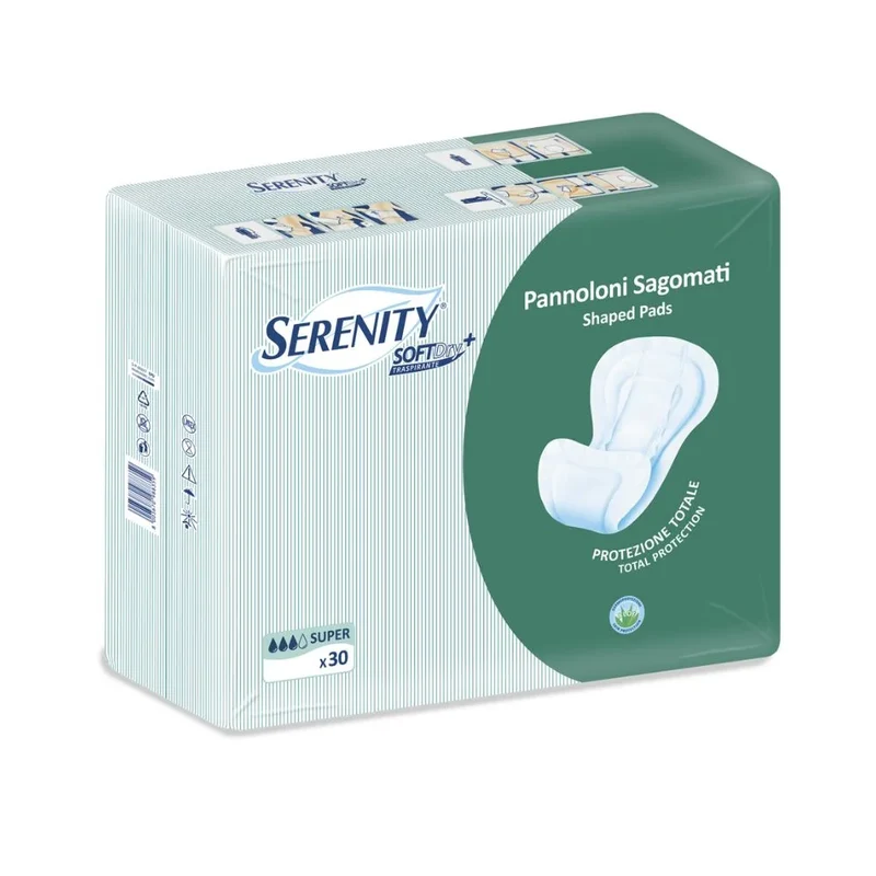 Serenity Pannolone Sagomato Soft Dry Sensitive Super 30 Pezzi
