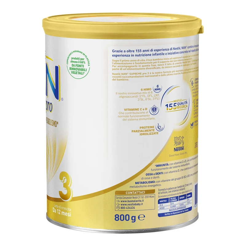 Nan Supreme Pro 3 Latte Di Crescita Polvere 800g