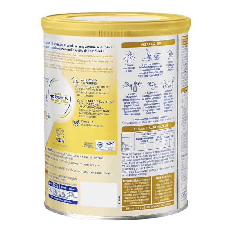 Nan Supreme Pro 3 Latte Di Crescita Polvere 800g