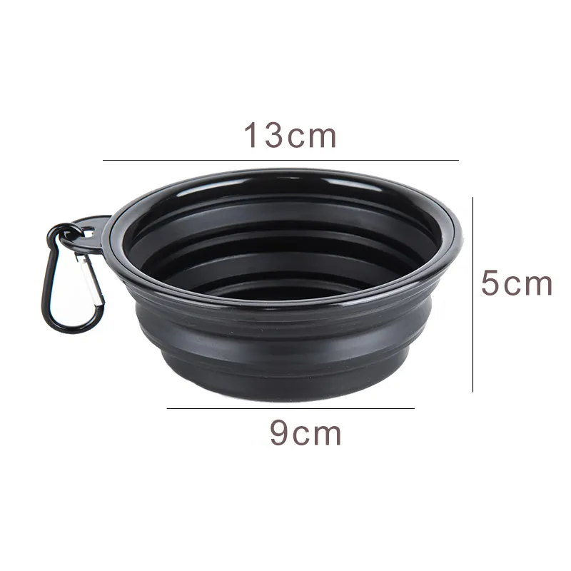 350ml Collapsible Dog Pet Folding Silicone Bowl Outdoor Travel Portable Puppy Food Container Feeder Dish Bowl Pet supplies