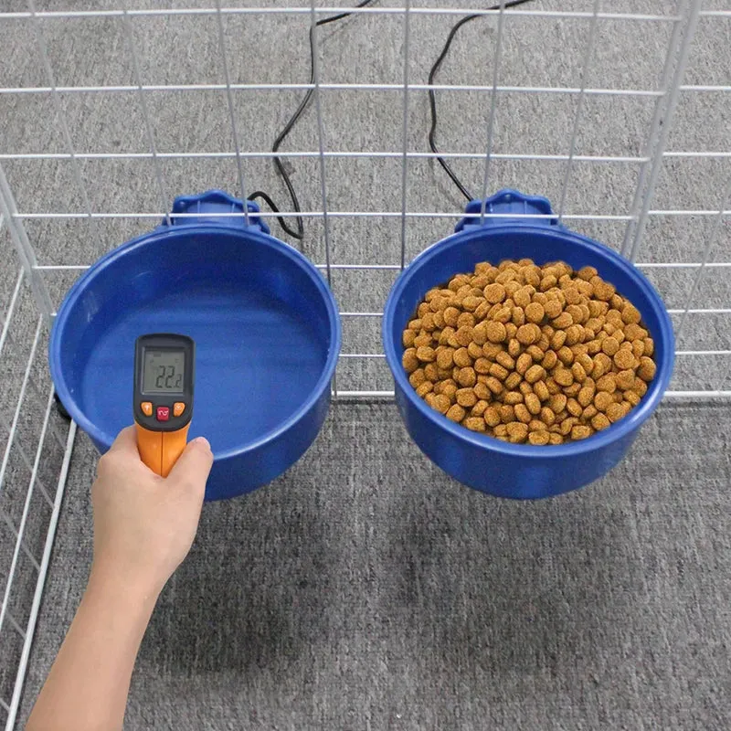 Dog Cage Bowl Heated Winter Safe Thermal Pet Hanging Bowl for Small Medium Large Dogs Feeder Water Food Cat Bowl Pet Supplies