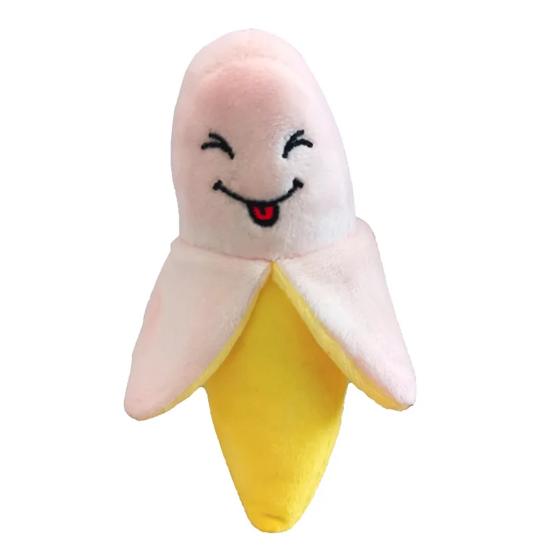 1PC Puppy Squeaky Plush Dog Chew Toys Small Dogs Plush Toy Vegetable Fruit Bone Soft Training Toy Pet Supplies