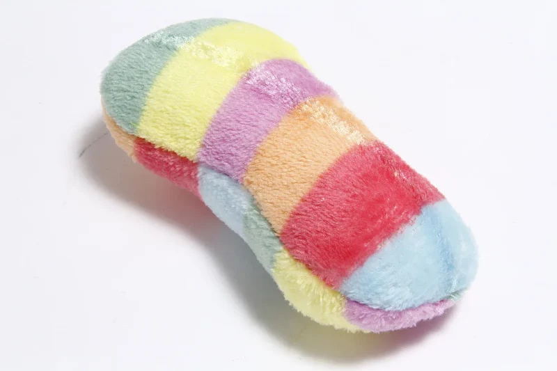 1PC Puppy Squeaky Plush Dog Chew Toys Small Dogs Plush Toy Vegetable Fruit Bone Soft Training Toy Pet Supplies